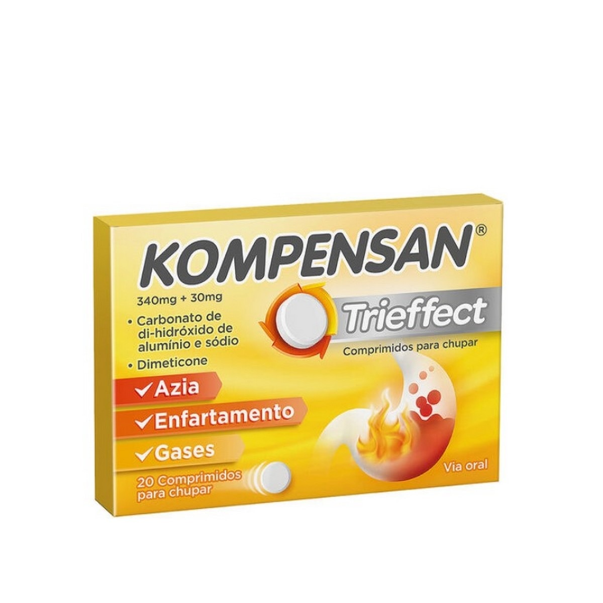 Imagem 0 de Kompensan Trieffect - 20 Comprimidos para Chupar