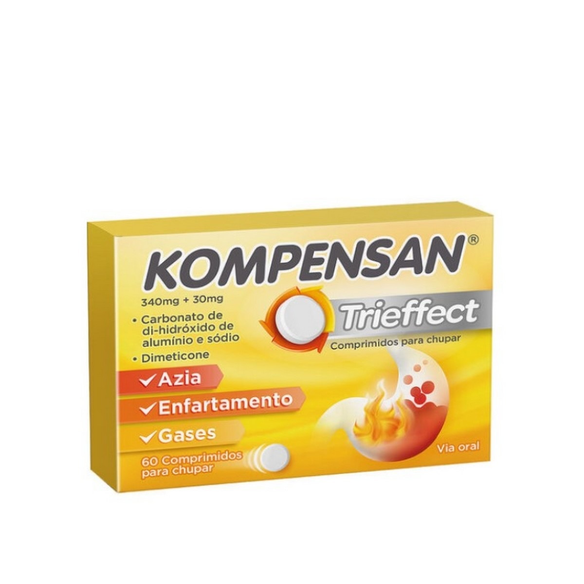 Kompensan Trieffect - 60 Comprimidos para Chupar 1