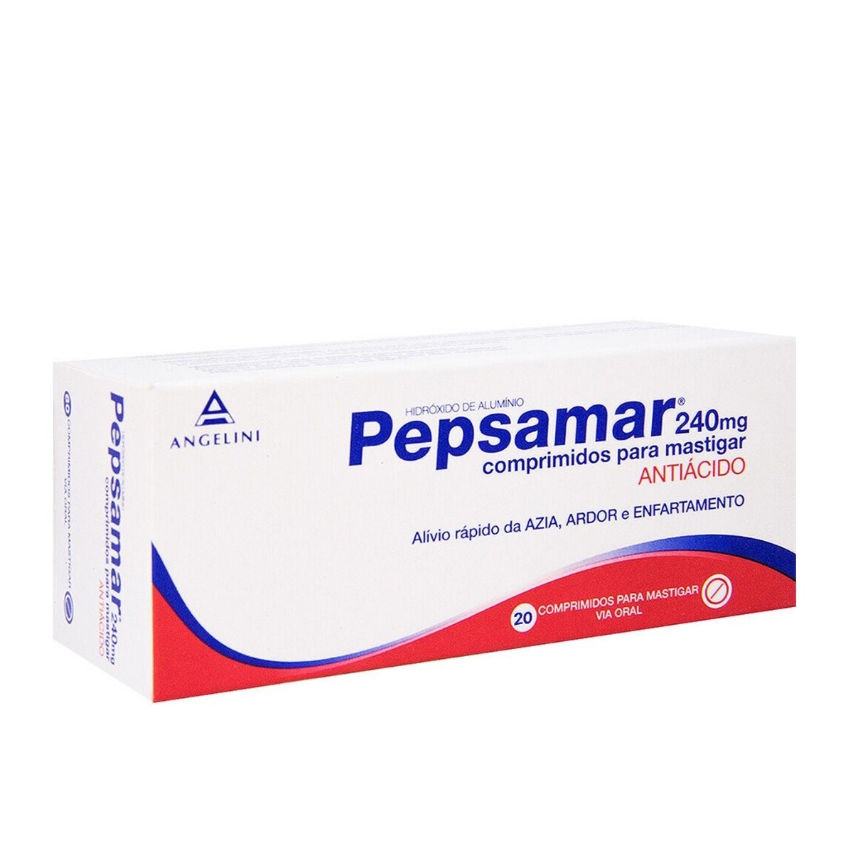 Pepsamar 240 mg - 20 Comprimidos para Mastigar 1