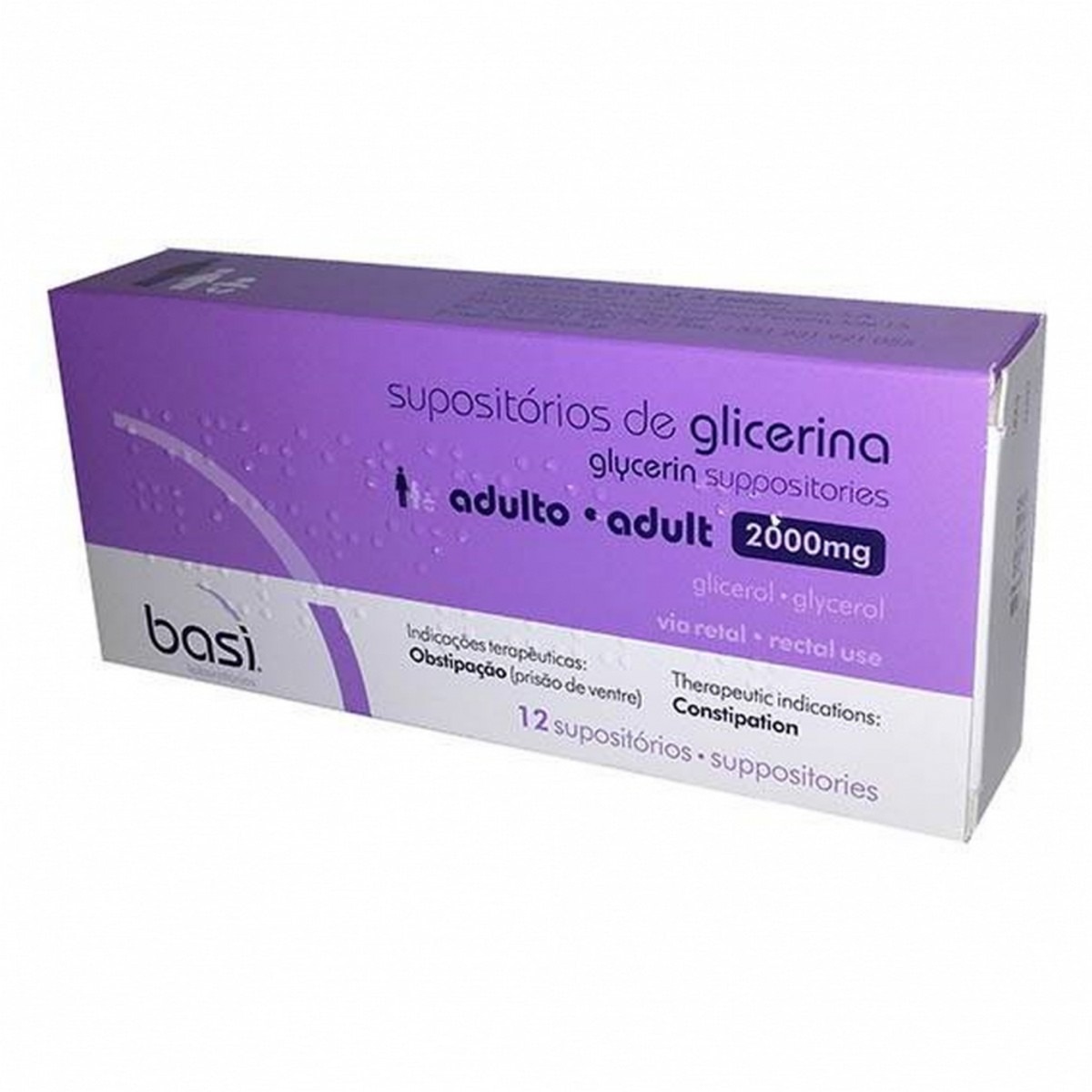 Imagem 0 de Supositórios de Glicerina Adulto 2000 mg  -  12 Supositórios