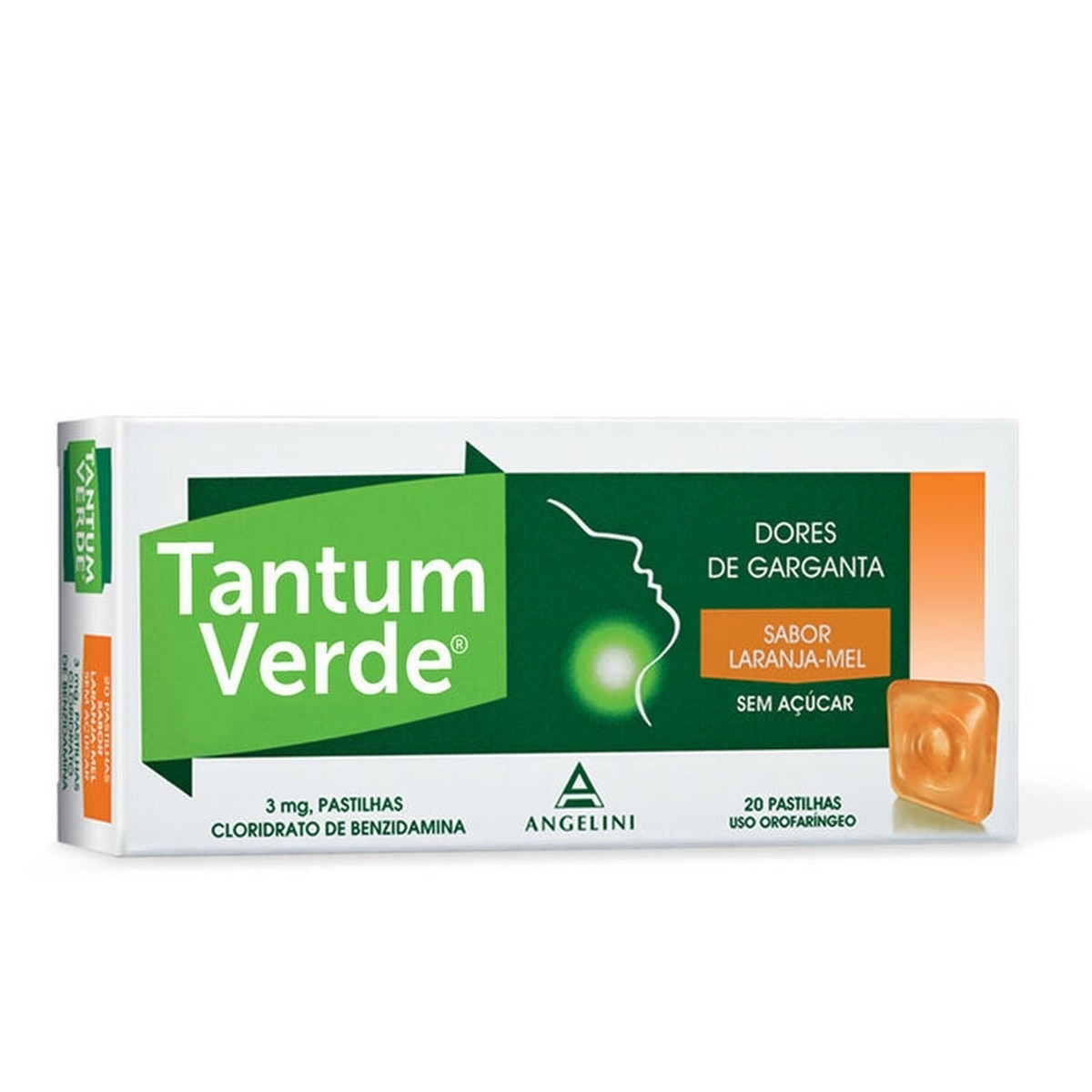 Imagem 0 de Tantum Verde s/ Açucar Mel e Laranja - 20 Pastilhas