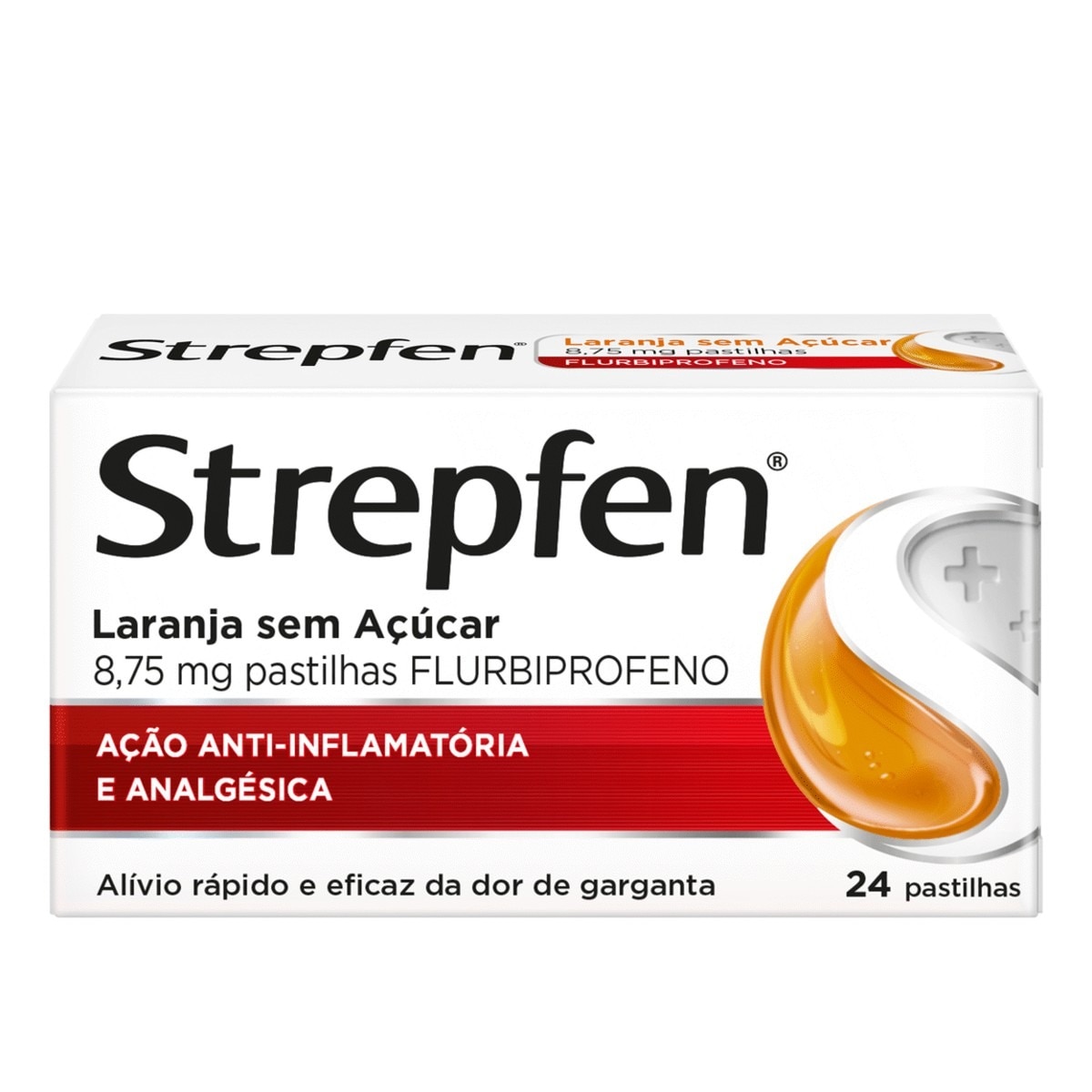 Imagem 0 de Strepfen Laranja sem açúcar 8,75 mg - 24 Pastilhas