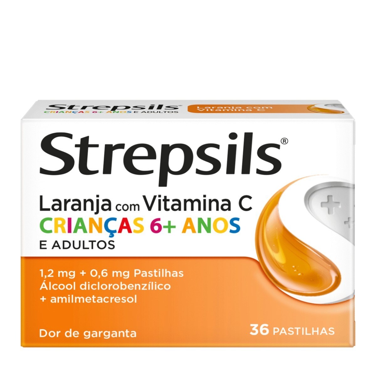 Strepsils Laranja Vitamina C - 36 Pastilhas 1