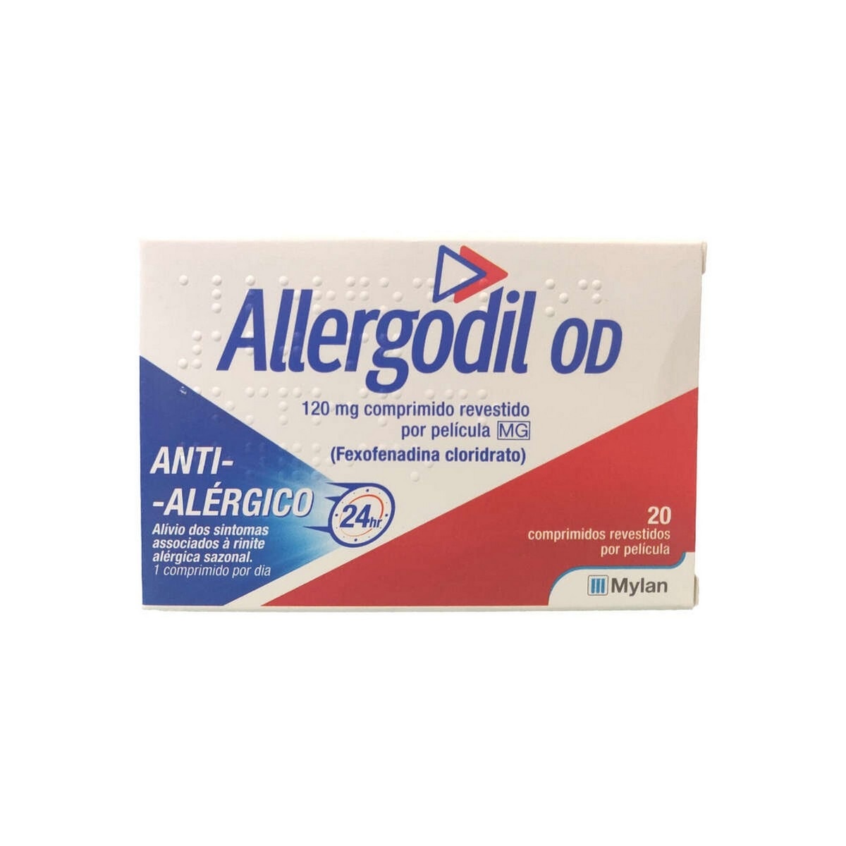 Imagem 0 de Allergodil OD Anti-alérgico 120 mg - 20 Comprimidos