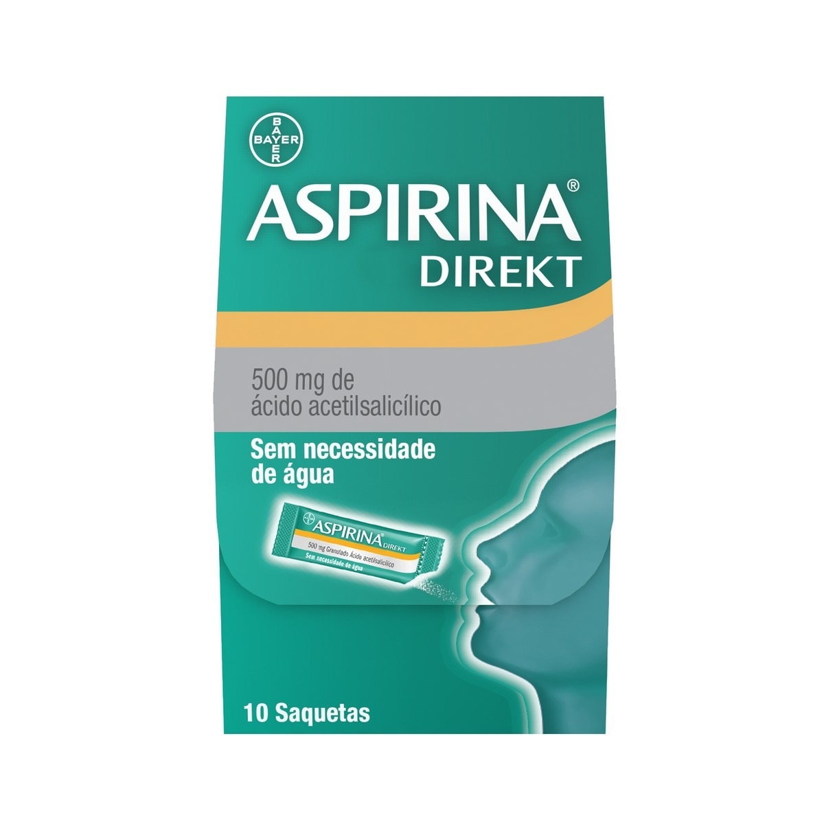 Imagem 0 de Aspirina® Direkt 500 mg - 10 Saquetas