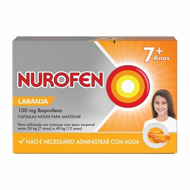 Imagem 0 de Nurofen 100 mg - 24 Cápsulas Moles para Mastigar