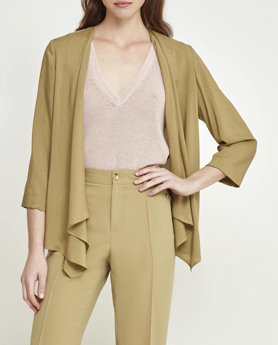 Kimono de mujer Lasserre drapeado con tejido de lúrex — oferta en Primeriti
