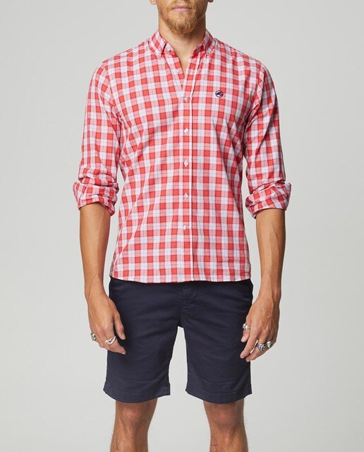 Imagen 0 de Camisa de hombre de cuadros corte slim fit