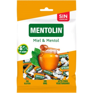 Caramelos de Mel e Mentol sem Açúcar embalagem 115 g - Mentolin