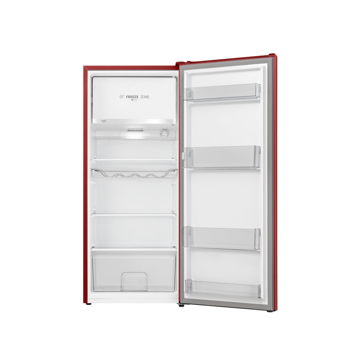 Frigorífico 1 puerta Hisense Cíclico/Defrost - RR220D4BRE Rojo-8