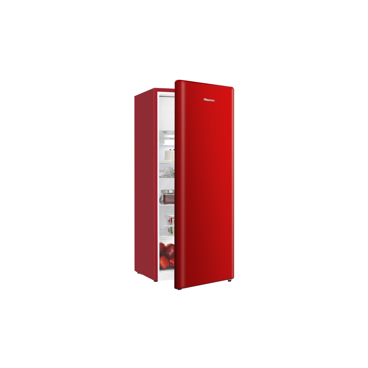Frigorífico 1 puerta Hisense Cíclico/Defrost - RR220D4BRE Rojo-10