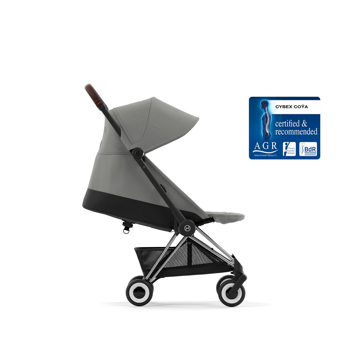 Silla de paseo Cybex Coya con chasis gris Gris-4