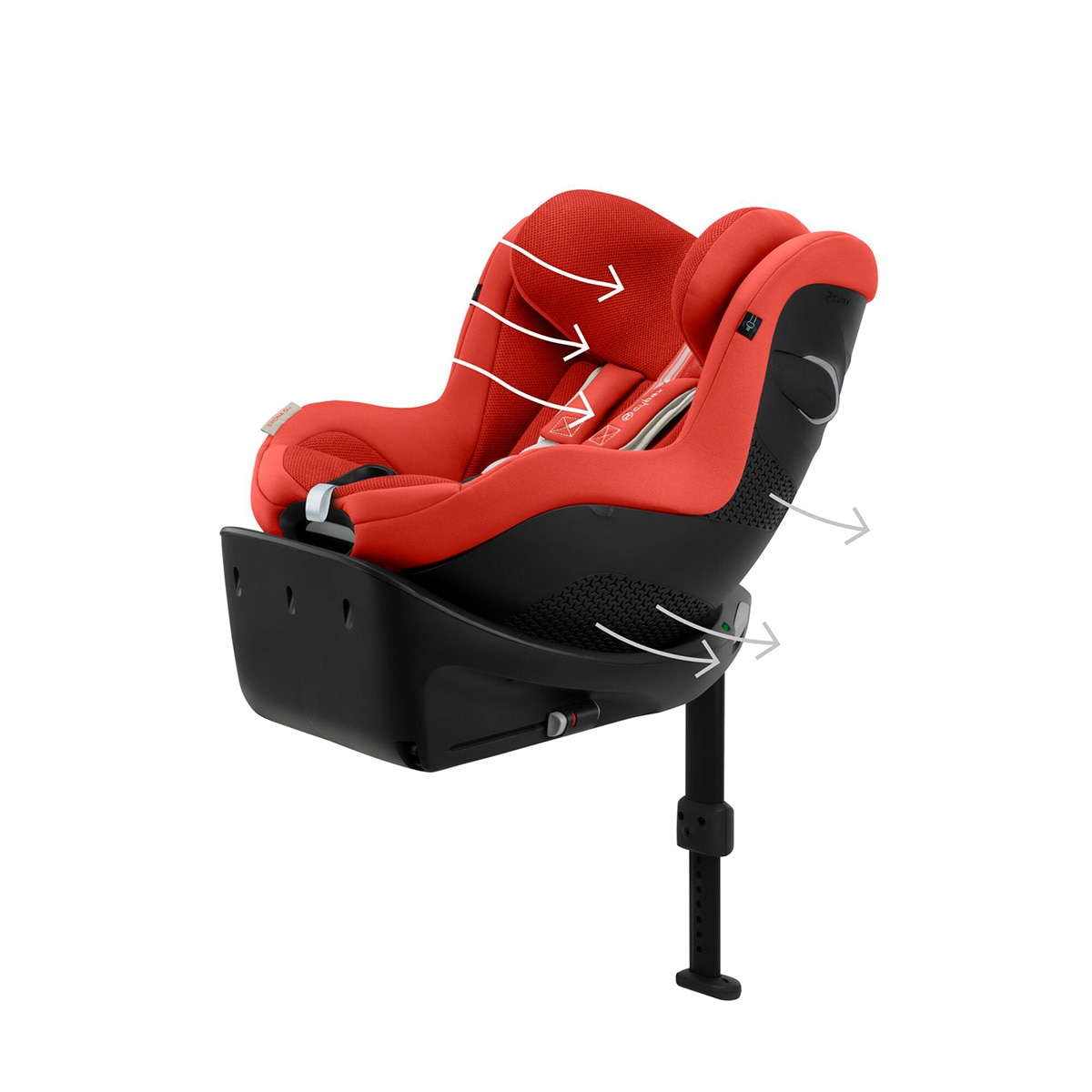 Cadeira Auto Sirona Gi i-Size Plus com Base - 61x105 cm Vermelho-9