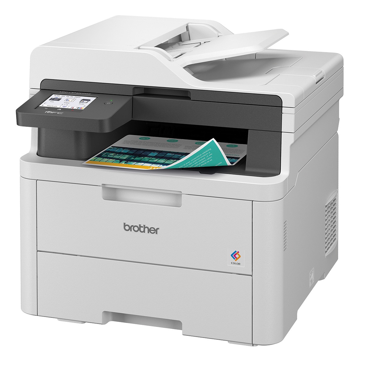 Impresora Multifunción Láser color Brother MFC-L3740CDWE, Wi-Fi y Fax Blanco-3