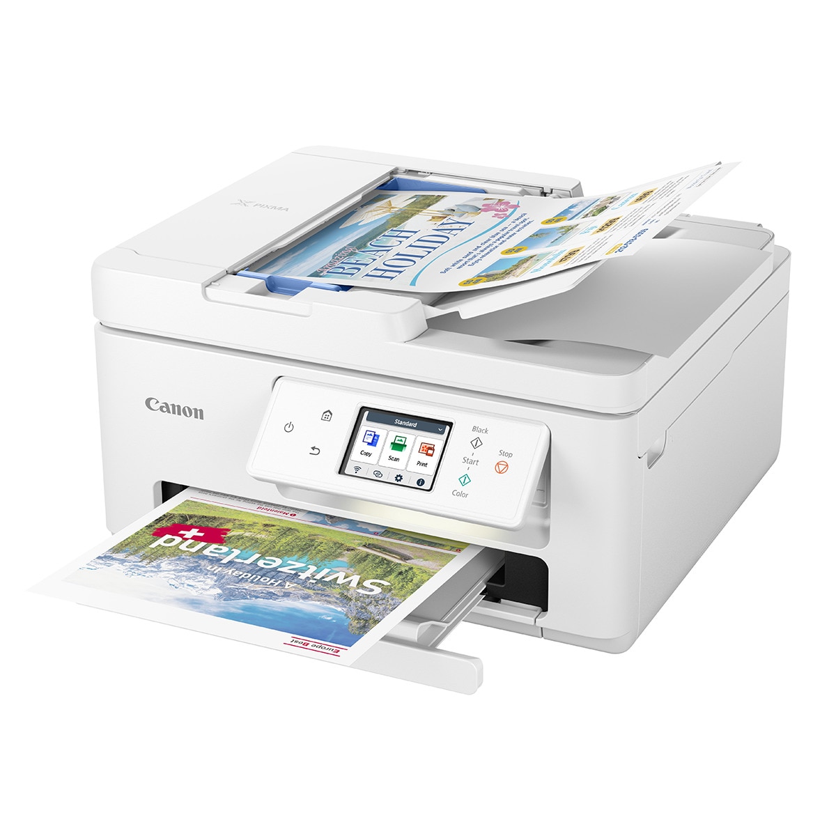 Impresora Multifunción 3 en 1 Canon PIXMA TS7750i, imprsión adoble cara automática, ADF y WiFi. Compatible con PIXMA Print Plan Blanco-2