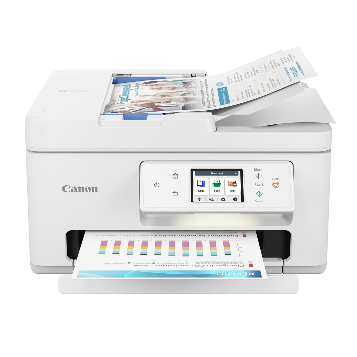 Impresora Multifunción 3 en 1 Canon PIXMA TS7750i, imprsión adoble cara automática, ADF y WiFi. Compatible con PIXMA Print Plan Blanco-1