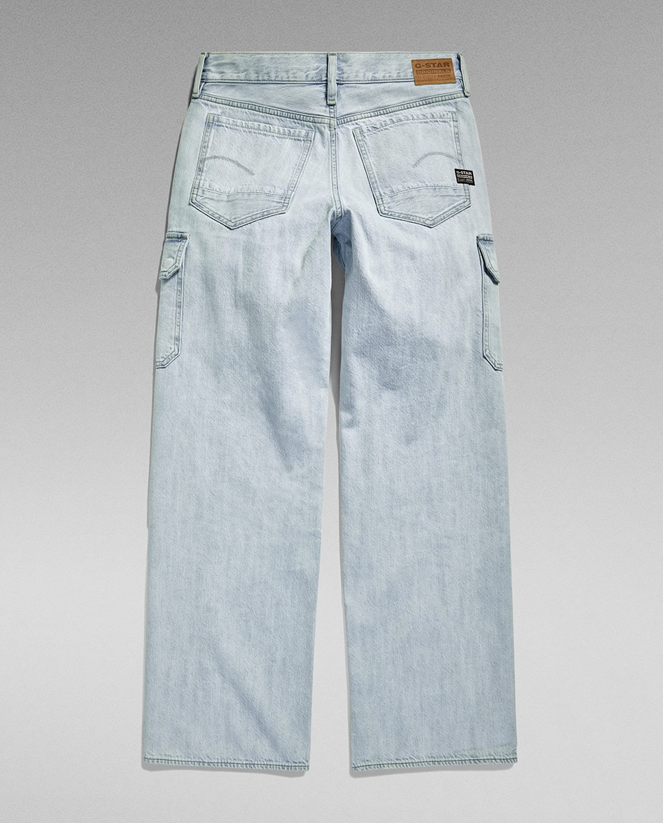 Jeans Judee de Corte Largo e Cintura Baixa Azul-claro-8