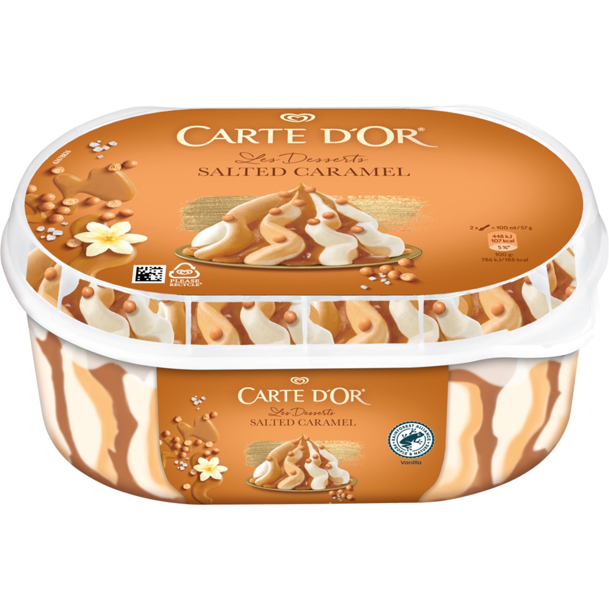 Gelado de Caramelo Salgado Les Desserts embalagem 825 ml