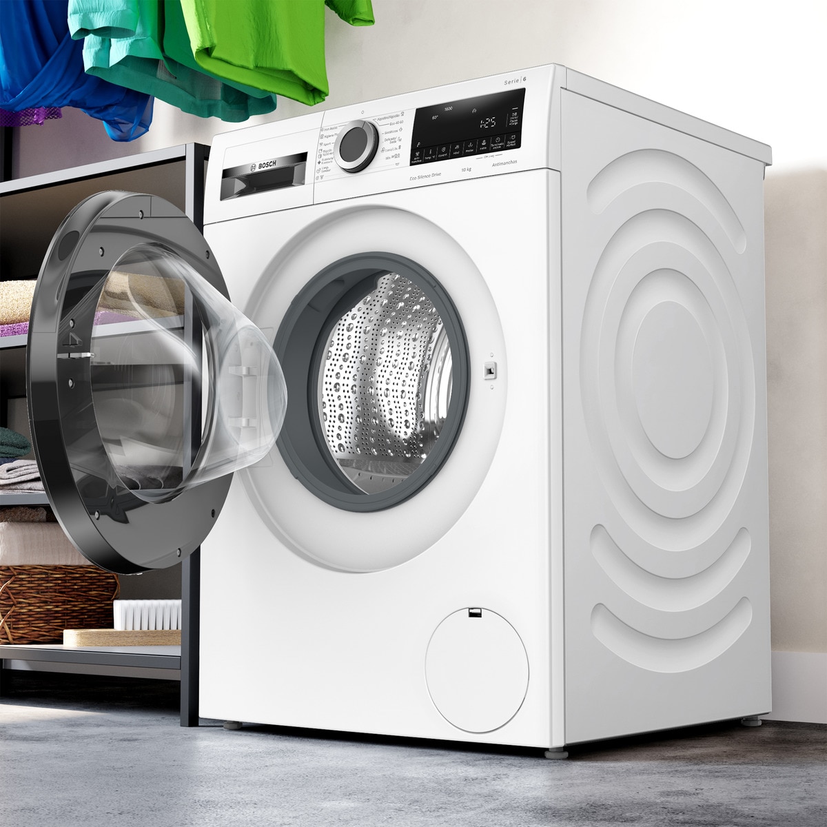 Lavadora Bosch 10 kg / 1.600 rpm, Motor EcoSilence - WGG256Z0ES Blanco-11