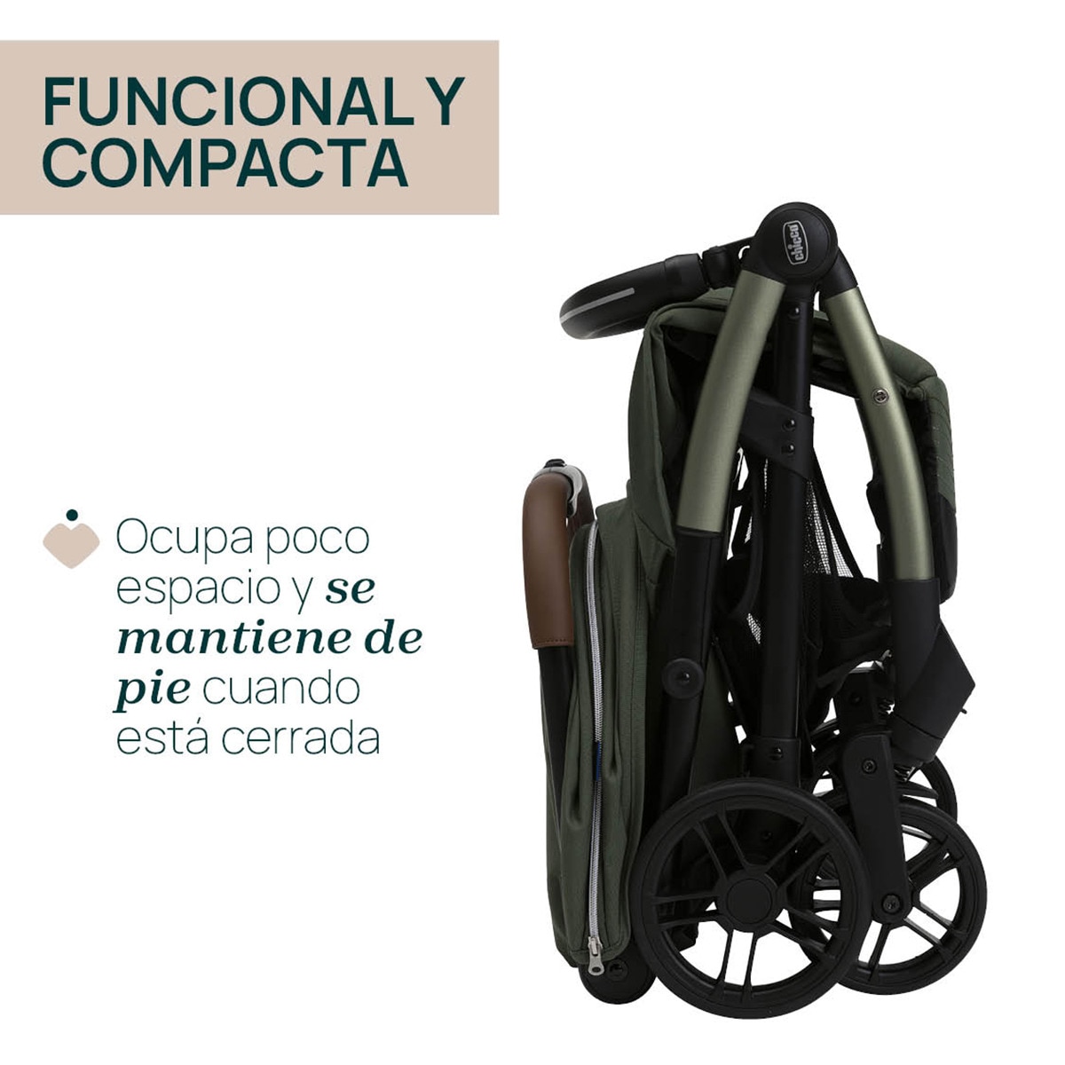 Carrinho de Passeio Autodobrável Goody XPlus Verde-escuro-4
