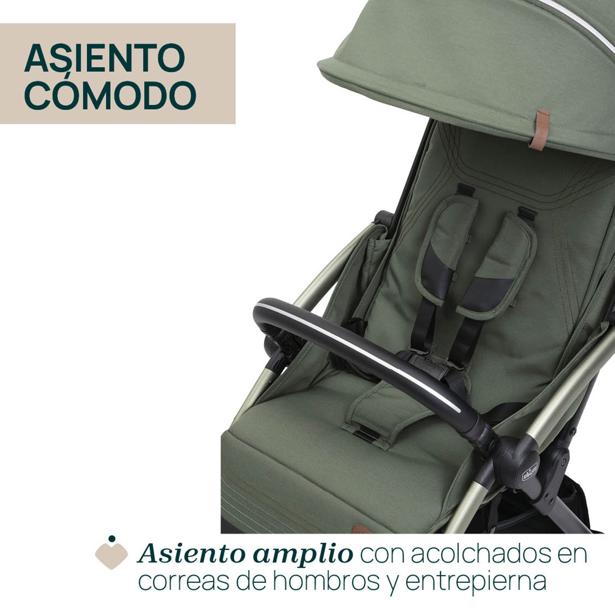 Carrinho de Passeio Autodobrável Goody XPlus Verde-escuro-8
