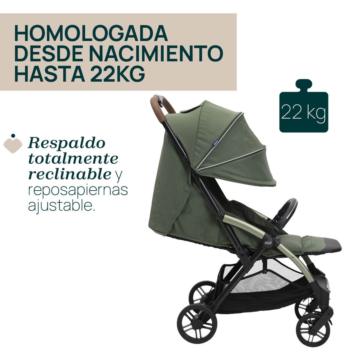 Carrinho de Passeio Autodobrável Goody XPlus Verde-escuro-7