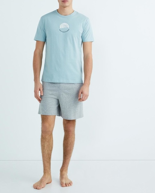 Imagen 0 de Pijama de hombre de punto corto con print