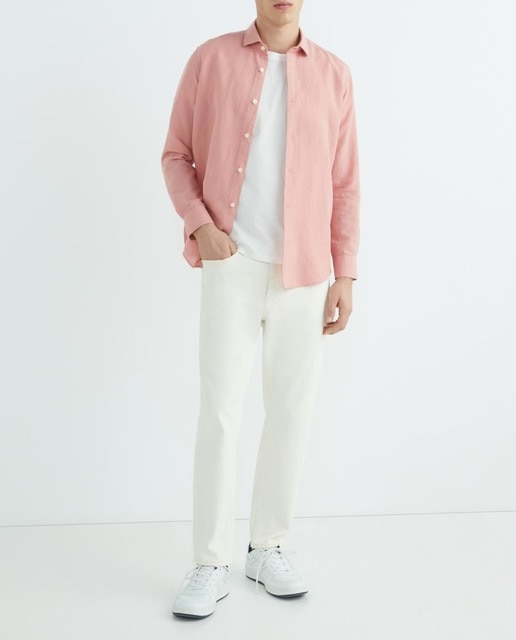 Imagen 0 de Camisa de hombre de lino y algodón