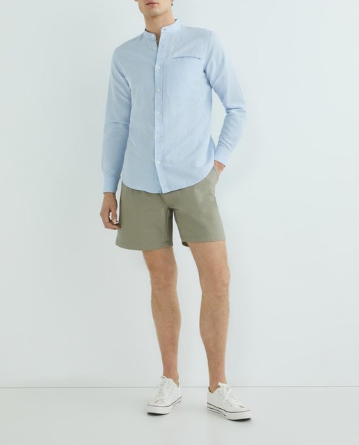 Imagen 0 de Bermuda tipo jogger de hombre de sarga tejanera