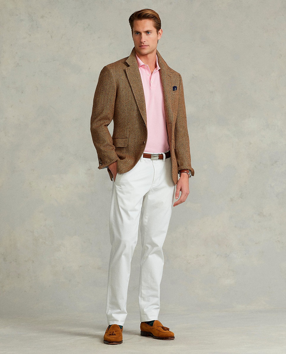 Polo Regular Fit de Algodão Rosa-6