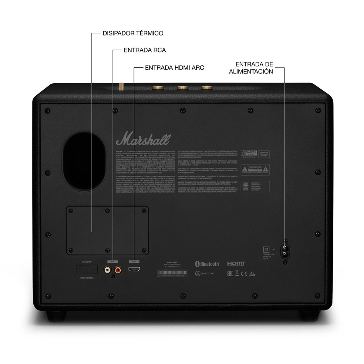Coluna Marshall Woburn III Bluetooth Preto-8
