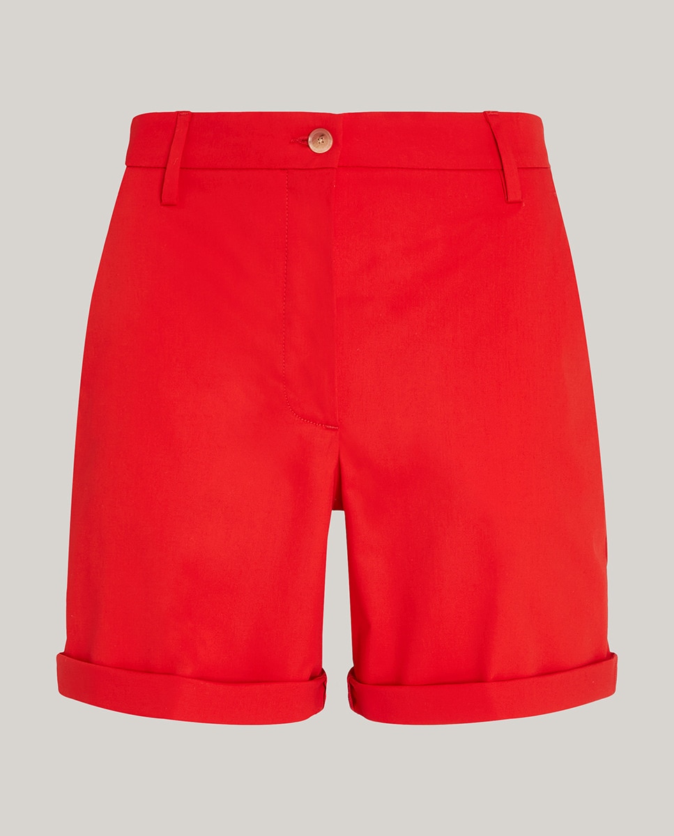 Calções Chino Vermelho-5
