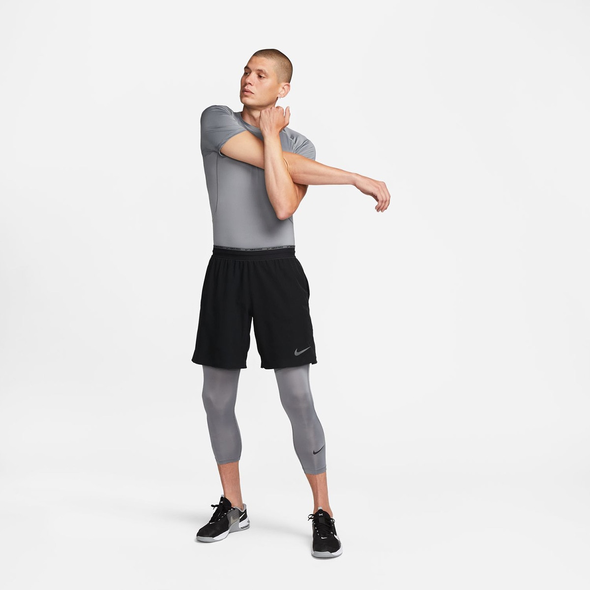 T-shirt de homem Pro Nike Cinzento-5