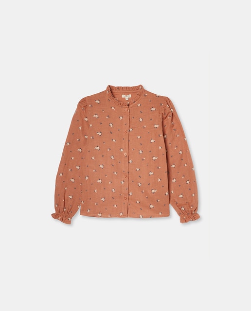 Imagen 0 de Blusa manga larga gasa estampada de niña