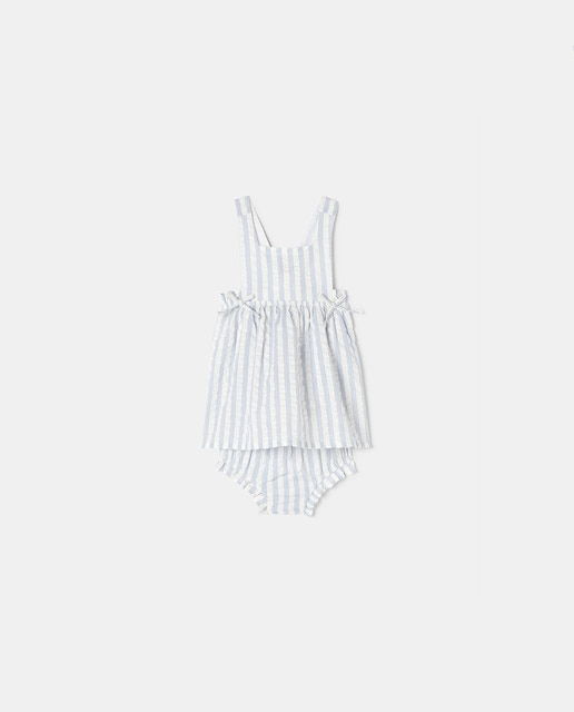 Imagen 0 de Vestido bebé niña seersucker rayas