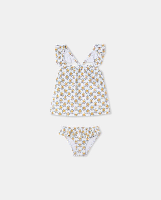 Imagen 0 de Conjunto baño motivo flor de bebé niña