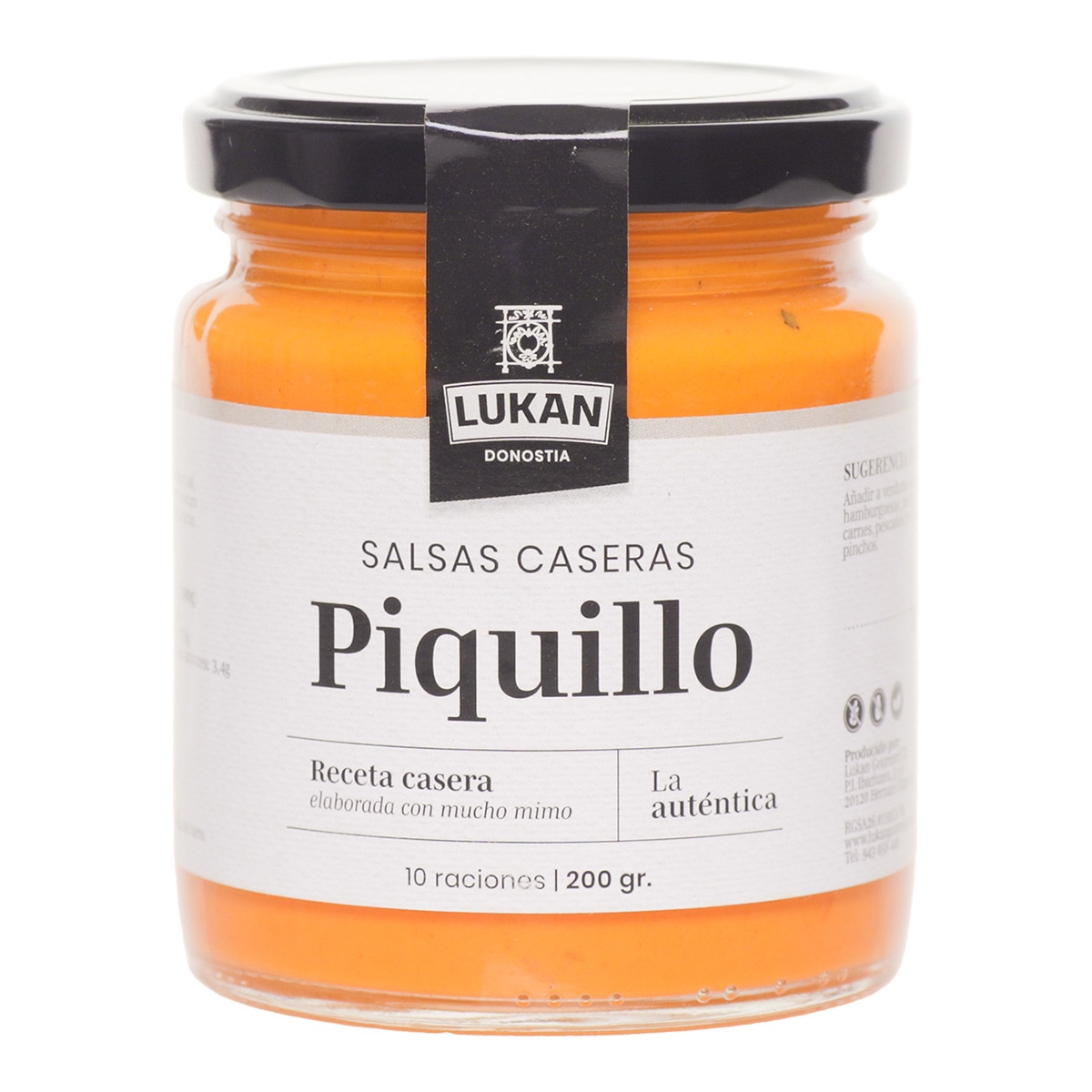 Imagen 0 de Salsa de piquillos Lukan Gourmet