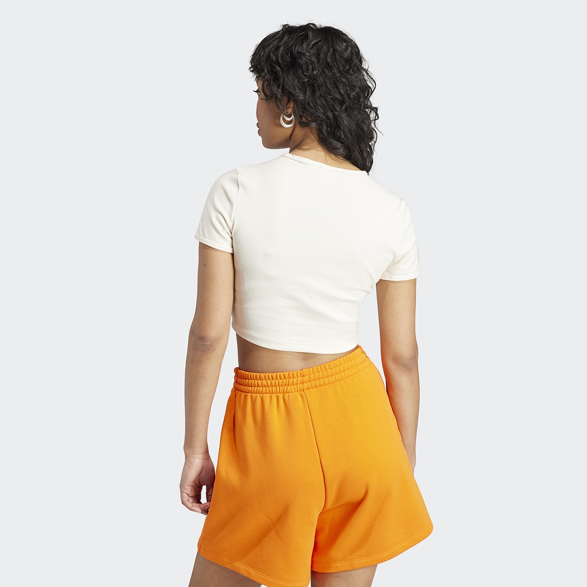 T-shirt de Mulher Essentials Rib Originals Branco-2