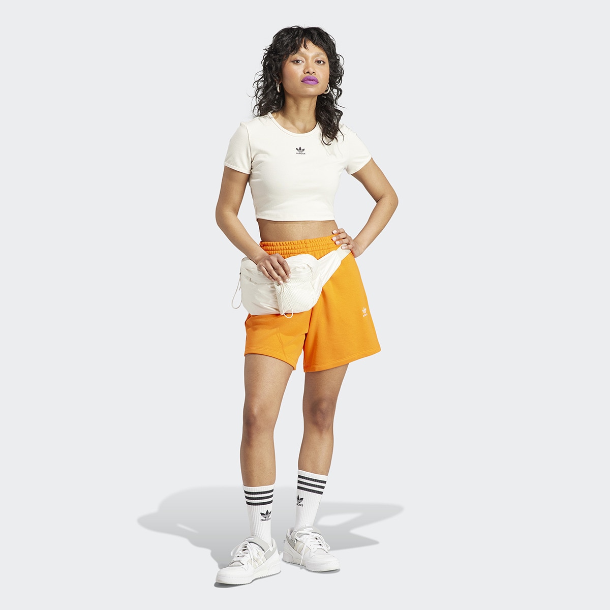 T-shirt de Mulher Essentials Rib Originals Branco-5