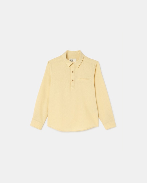 Imagen 0 de Camisa lino polera de niño en amarillo