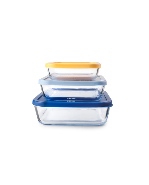 Imagen 0 de Set 3 tuppers cuadrados eco
