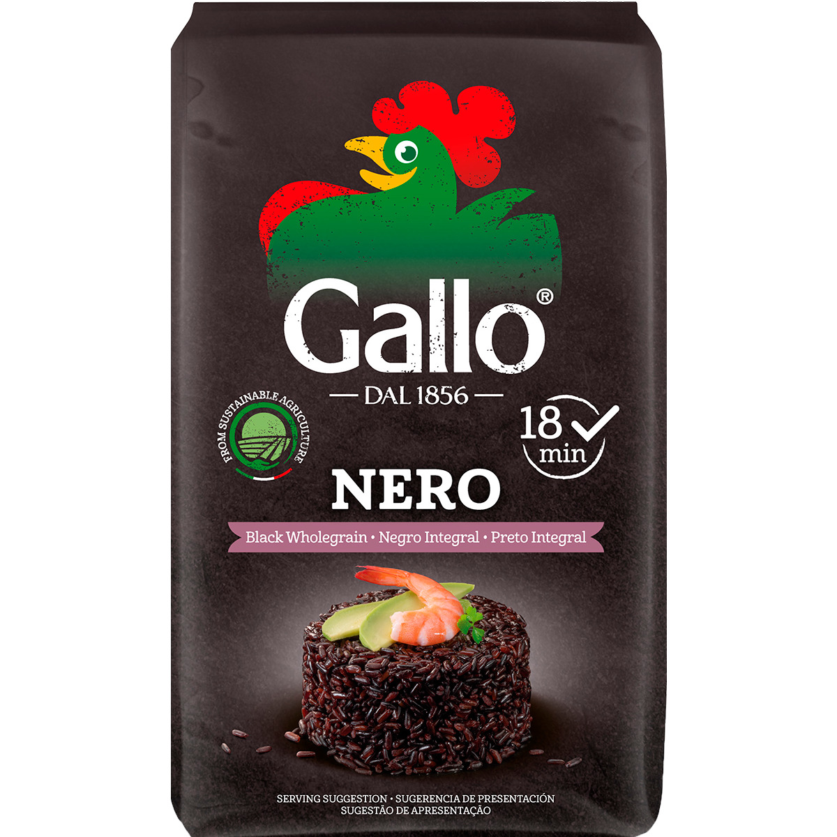 Arroz Negro Integral embalagem 500 g