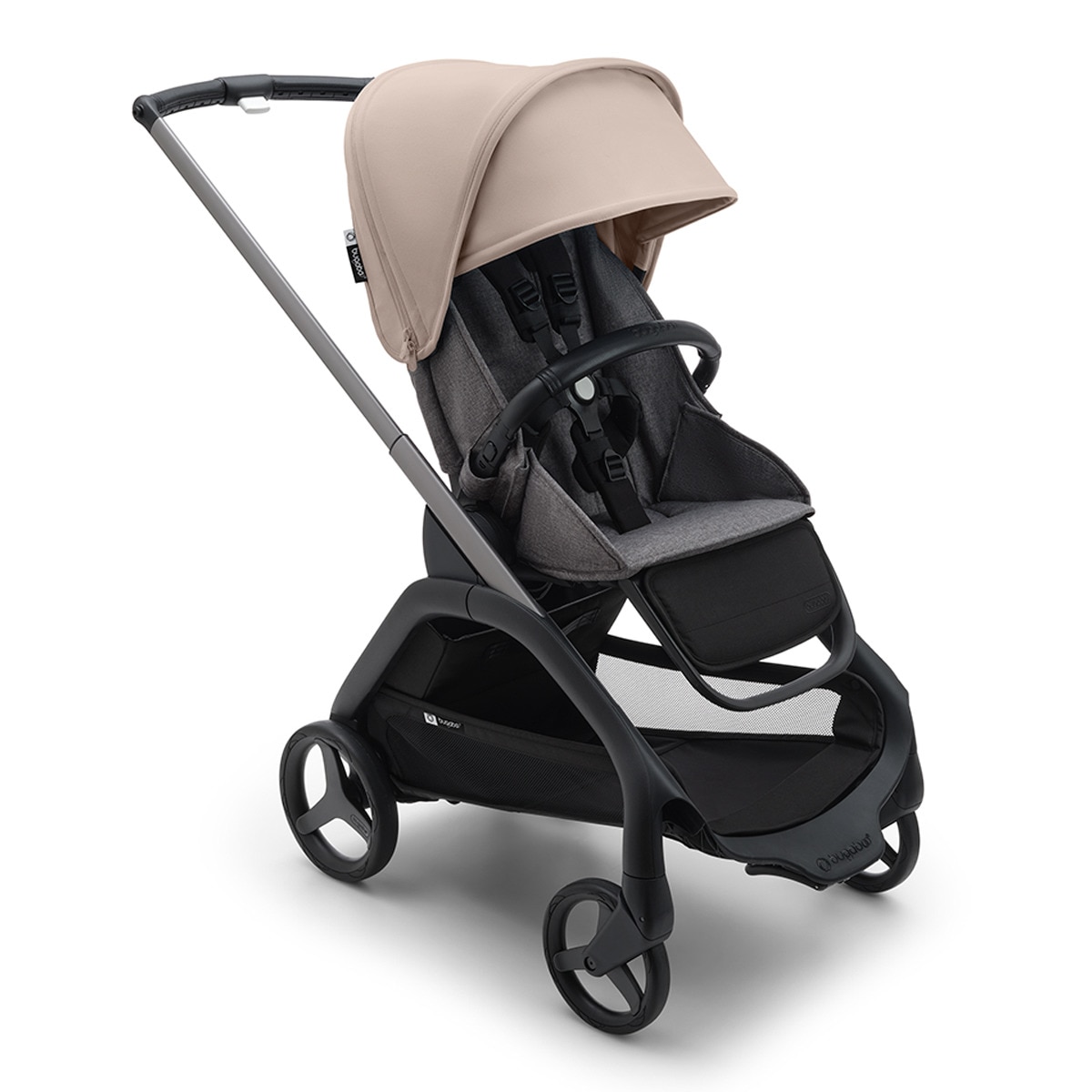 Silla de paseo Bugaboo Dragonfly base grafito/gris melange con capota taupé Gris-1