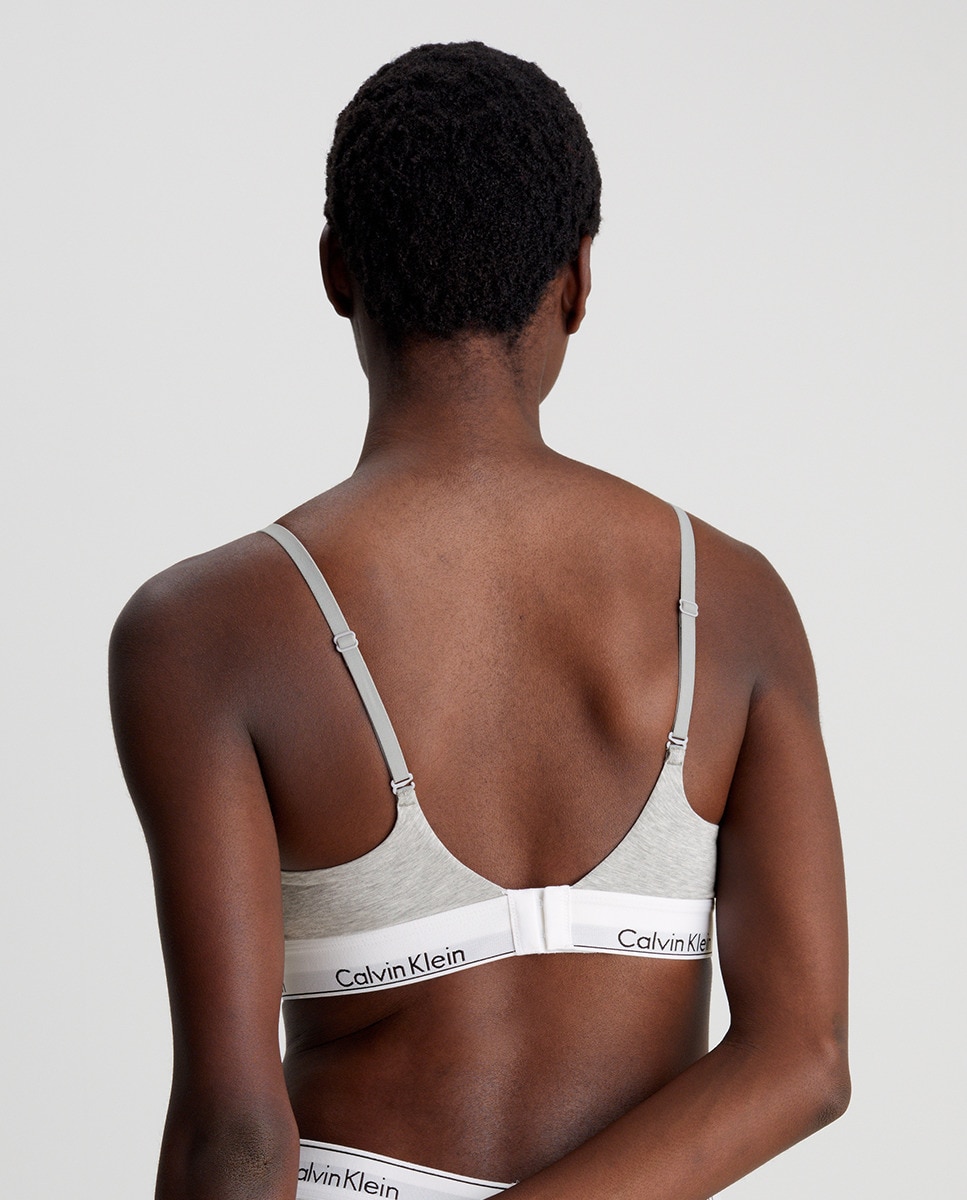 Soutien Decotado com Push-Up - Modern Cotton Cinzento-2