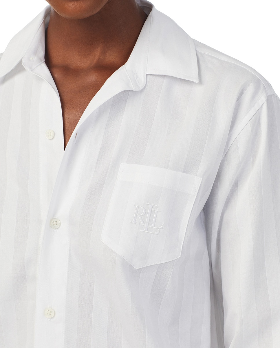 Camisa com Manga Comprida Branco-4