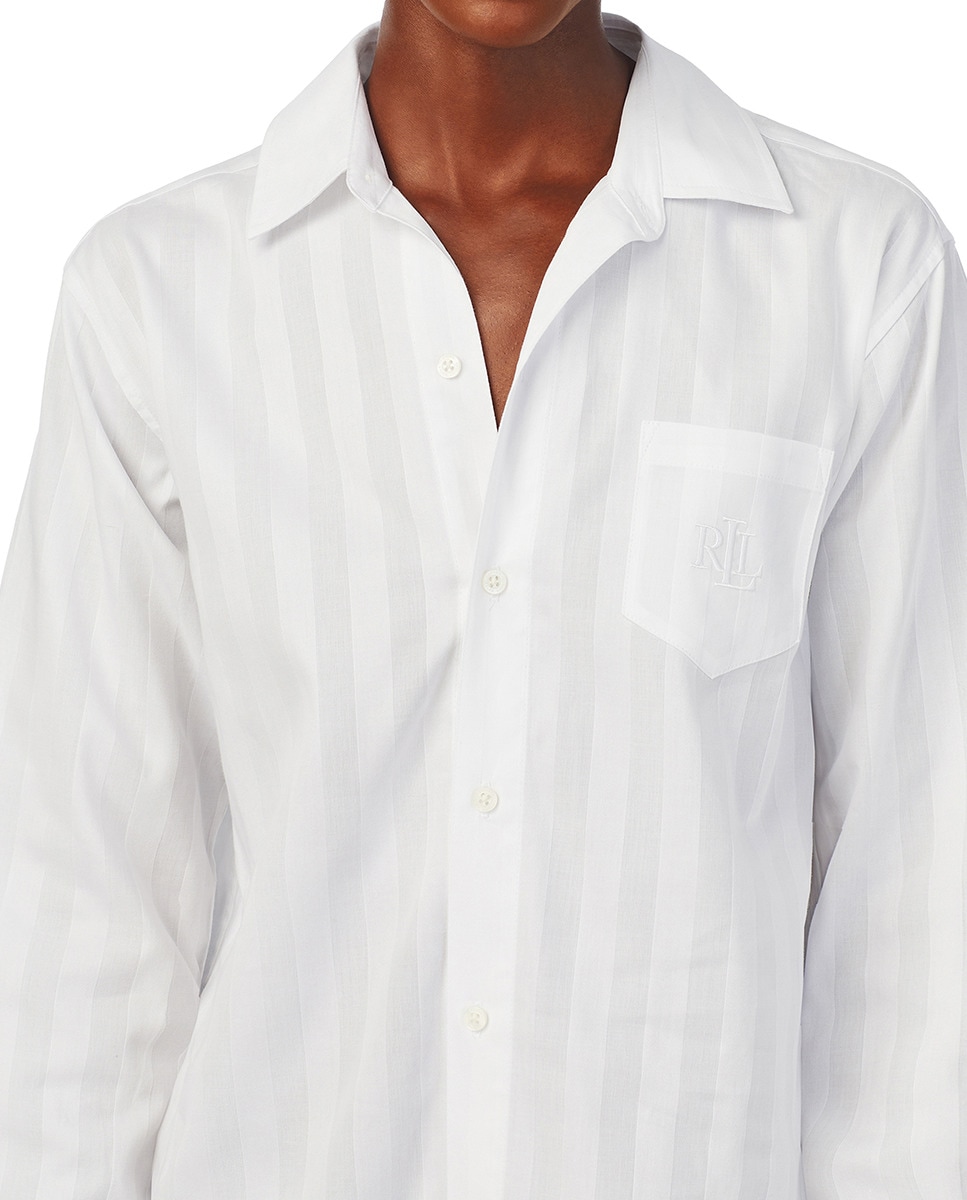 Camisa com Manga Comprida Branco-3