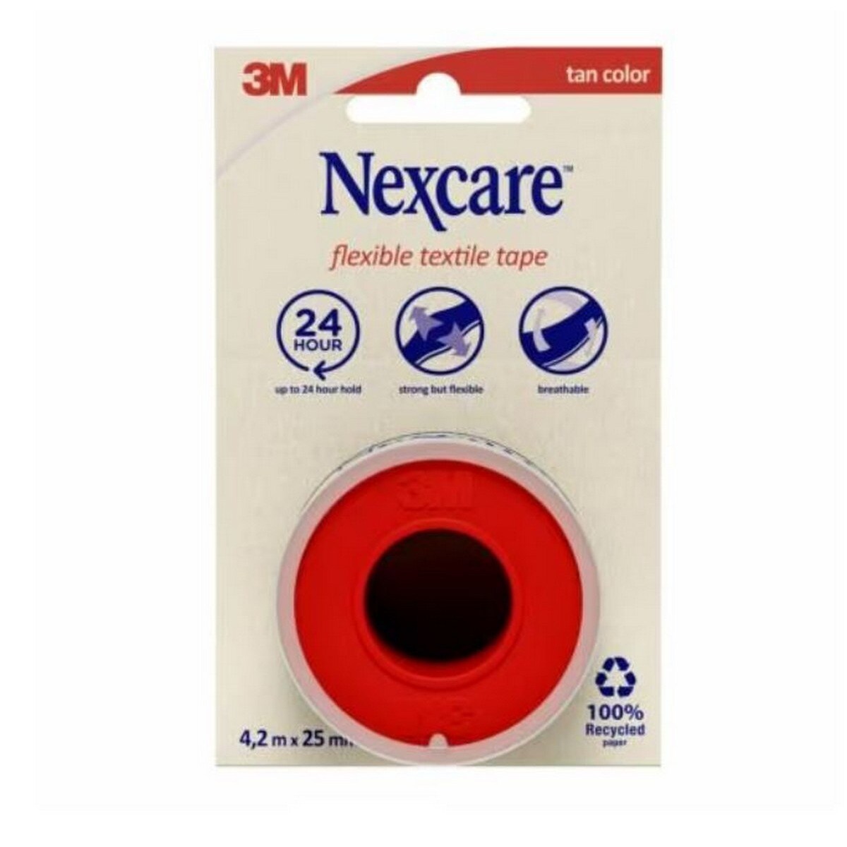 Fita Têxtil Flexível , 4,2 m x 25 mm - 1 Rolo 1