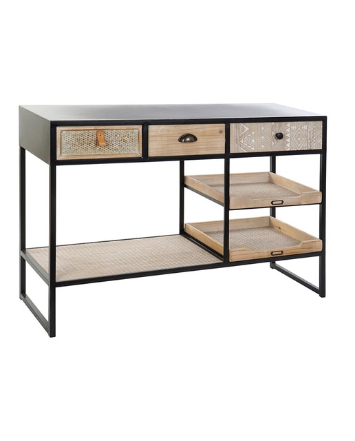 Imagen 0 de Consola metal madera 120x38x80 20,00 negro