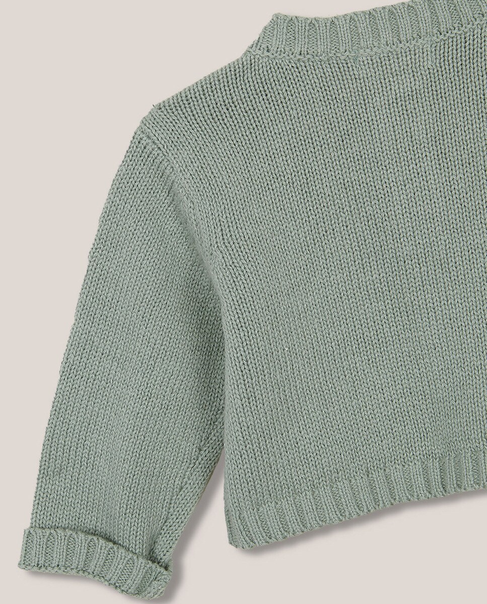 Casaco de malha Verde-4