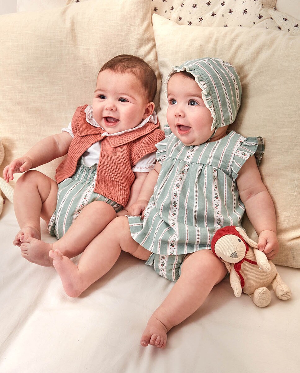 Colete de Malha com Ponto Musgo Rosa-5